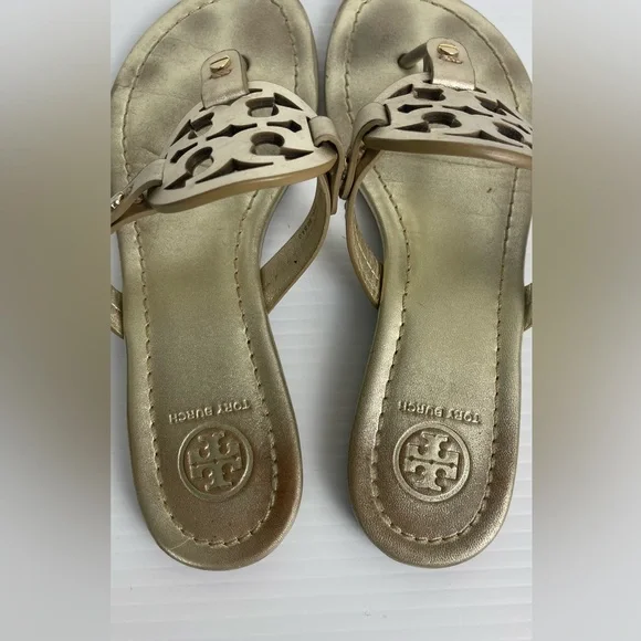 Tory Burch Miller Sandals Gold Women’s Size 6.5 - Picture 6 of 12